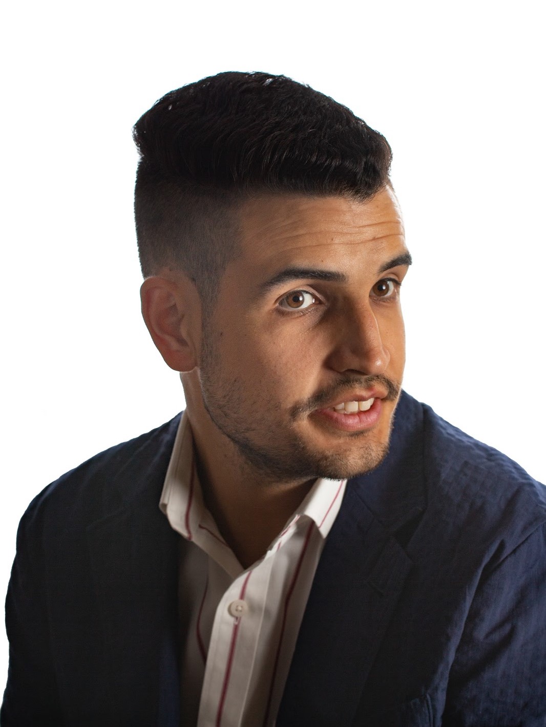 Head shot of Samuel Capozzi in a black suit